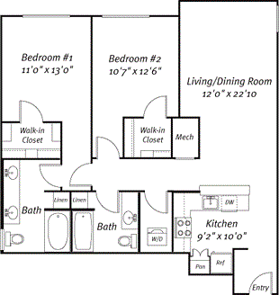 Salix Juanita Village_Kirkland WA_Floor Plan_Two Bedroom Two Bathroom Salix Juanita Village_Kirkland WA_Floor Plan_Two Bedroom Two Bathroom